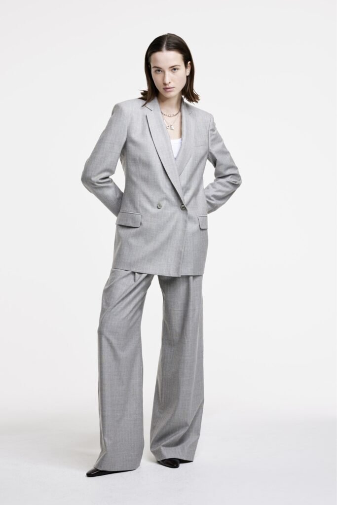 Soft Gray Pinstripe Power