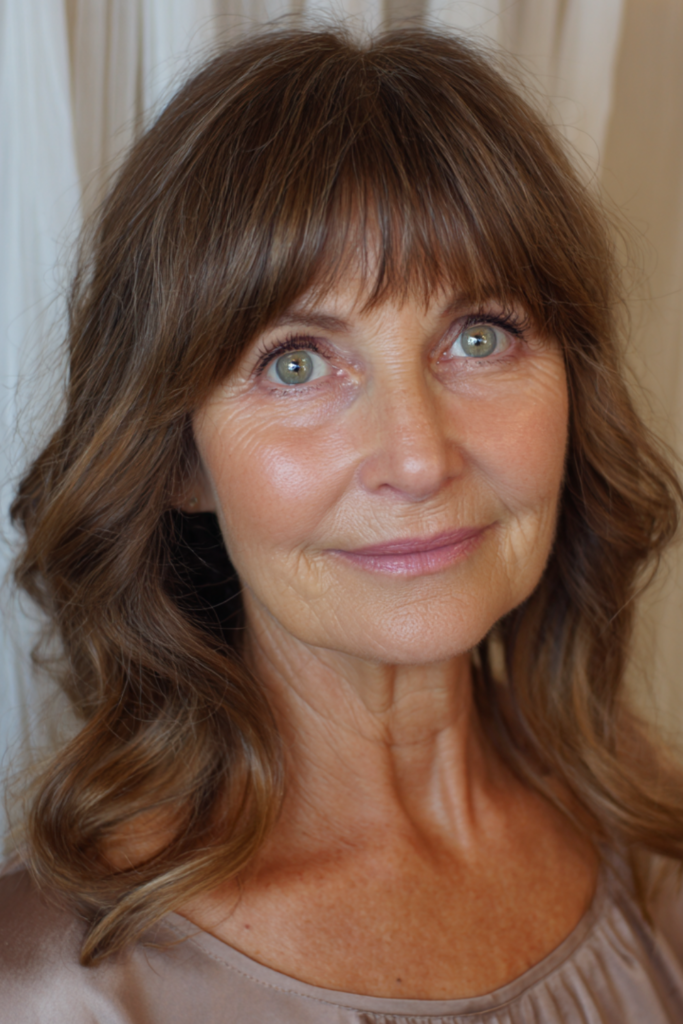 Softly Layered Medium Cut With Gentle Beachy Waves