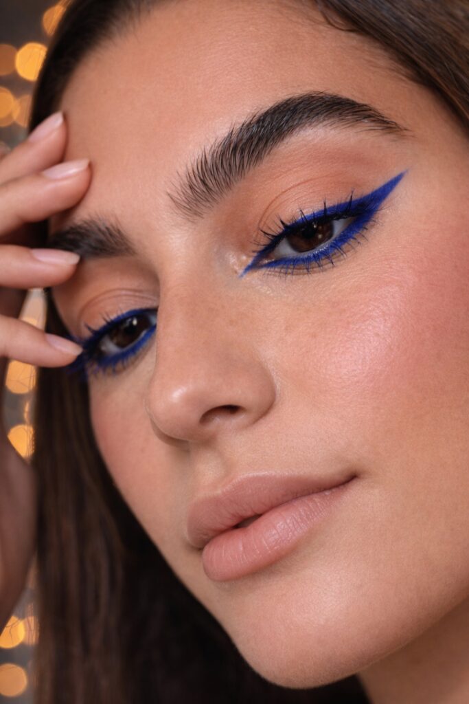 Blue Lower Lid Pop makeup