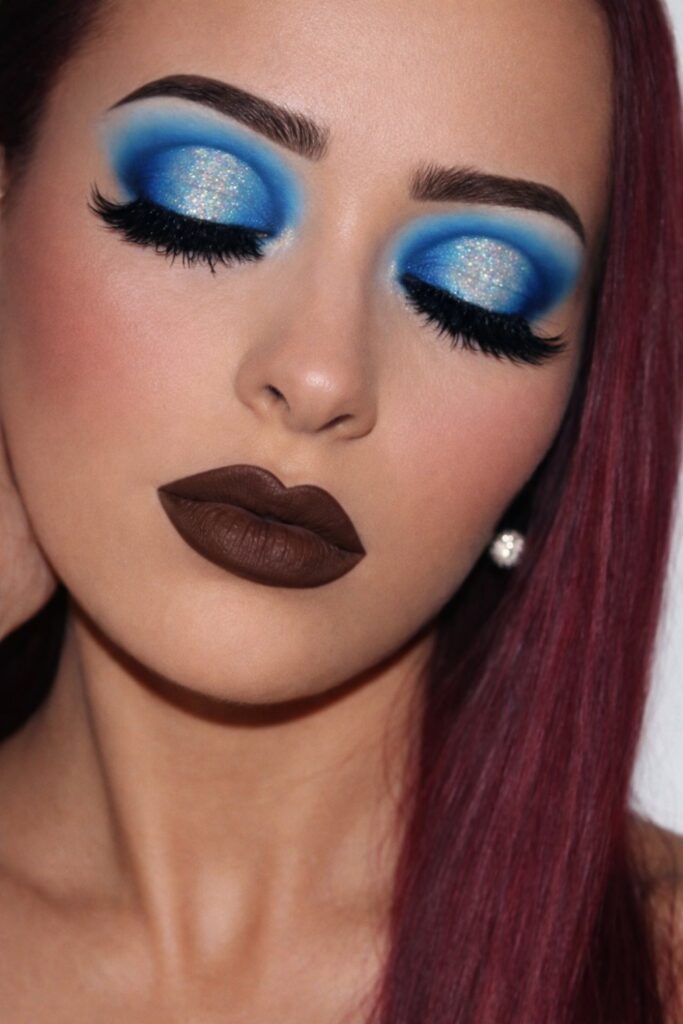 Pastel Blue Halo Eye makeup