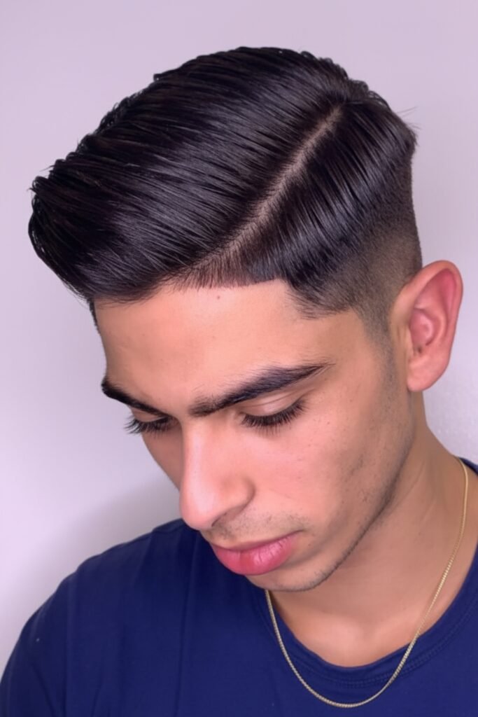 The Mid Fade with Side Sweep