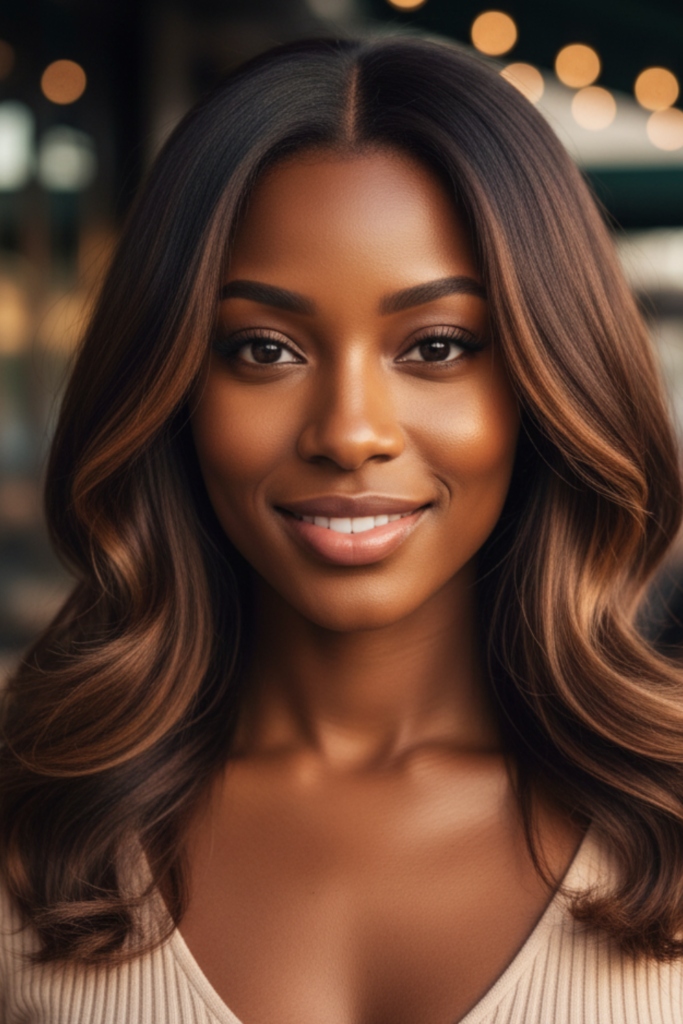 Understated Chocolate Brown Balayage