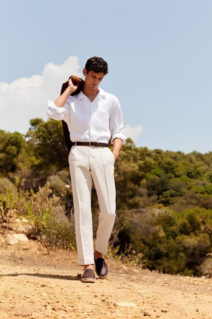 White Polo and Chinos Smart Casual