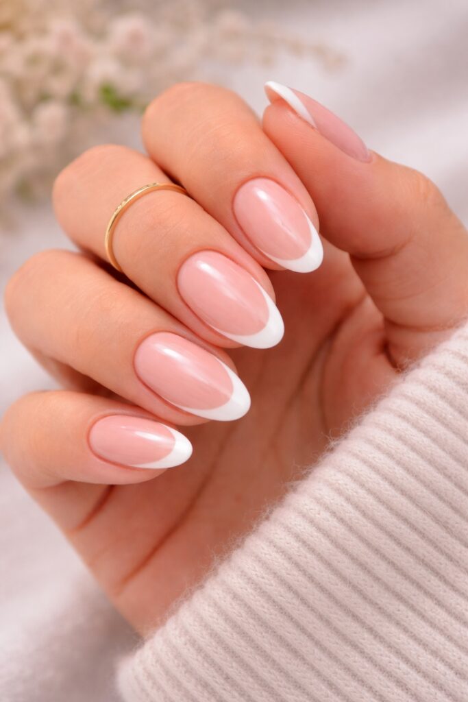 Almond French Classic BIAB Nails