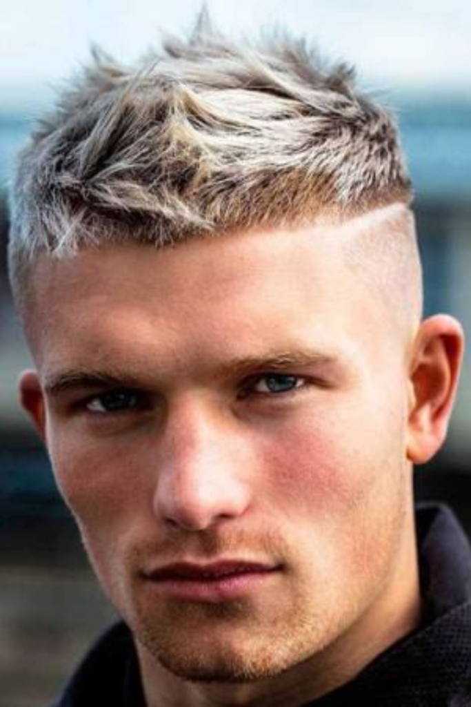Bleached Textured Mod haircut