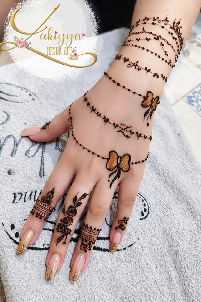 Butterfly and Heart Back Hand Combo