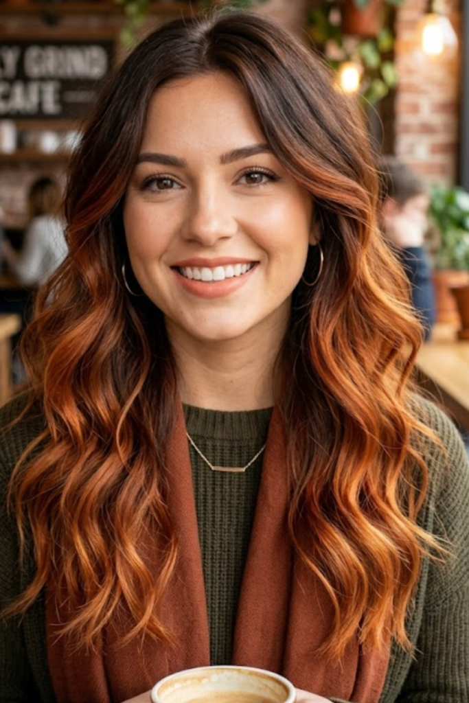 Chocolate Copper Ombre Style
