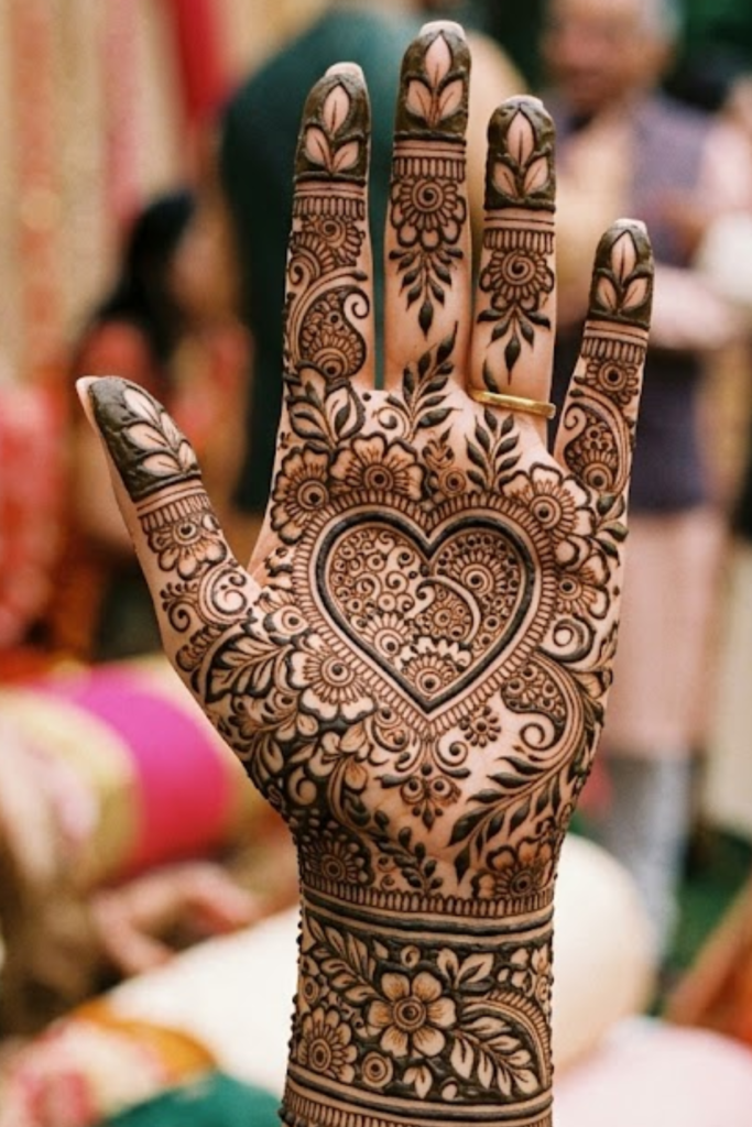 Classic Palm Heart with Floral Accents