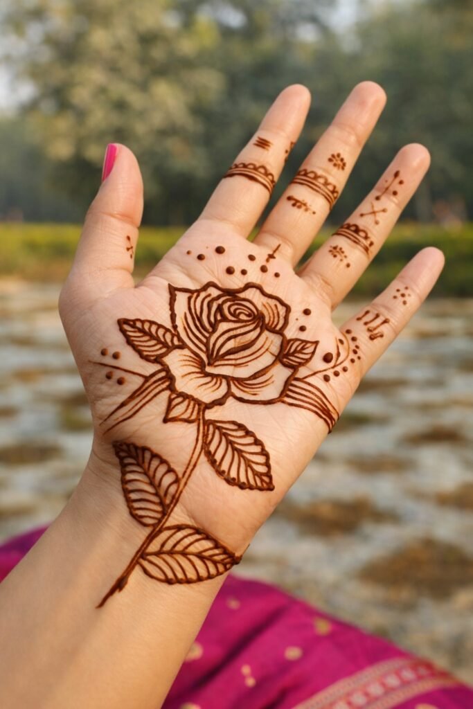 Clustered Palm and Wrist Rose Elegance