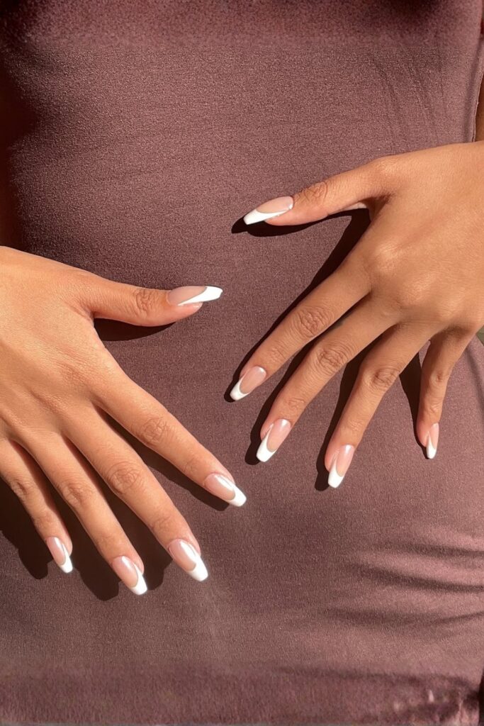 Coffin French Glam BIAB Nails