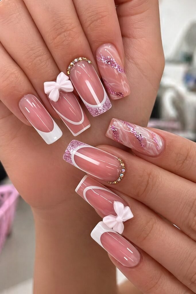 Coffin Shape with Micro Bows