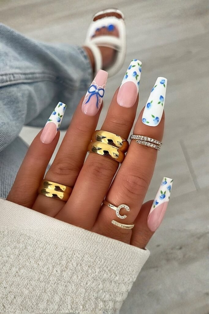 Dainty Daisy Ombre April Nails