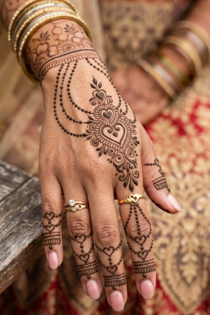 Delicate Fingertip Heart Chains