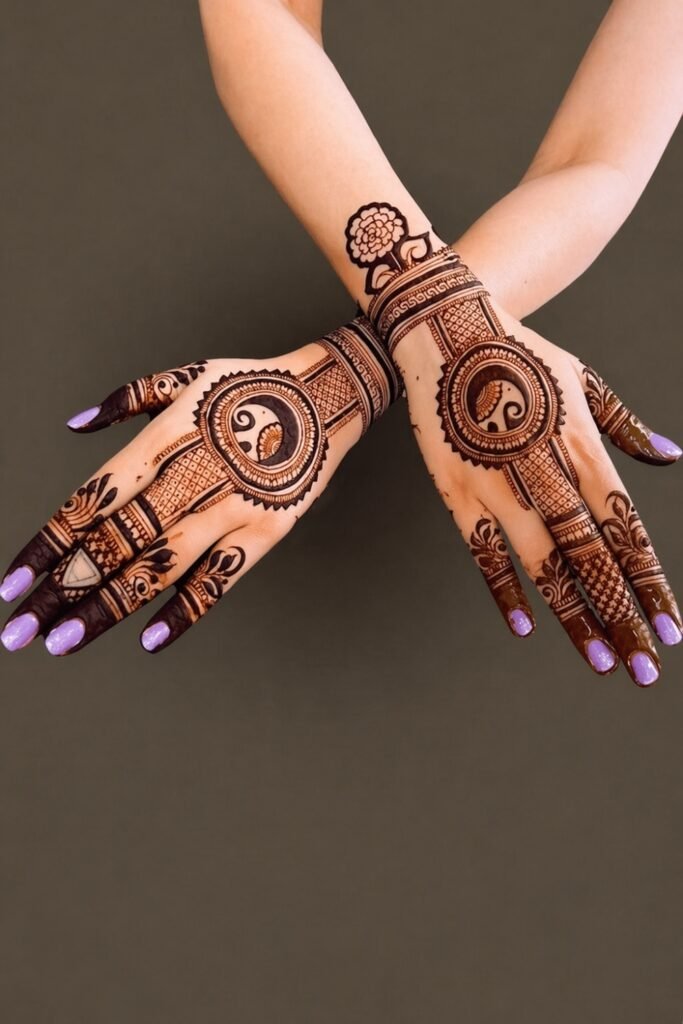 Elegant Mandala Elephant Mehndi