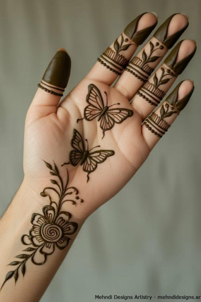 Extended Wing Trail Butterfly Mehndi