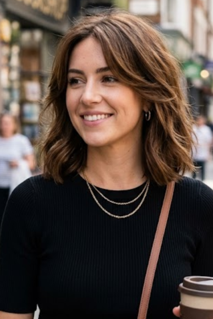 Shoulder-Length Face-Framing Layers
