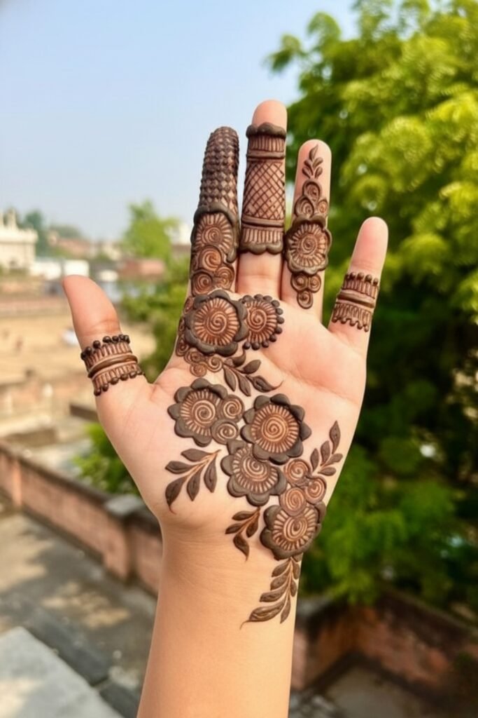 Finger-Connected Palm Lotus Charm