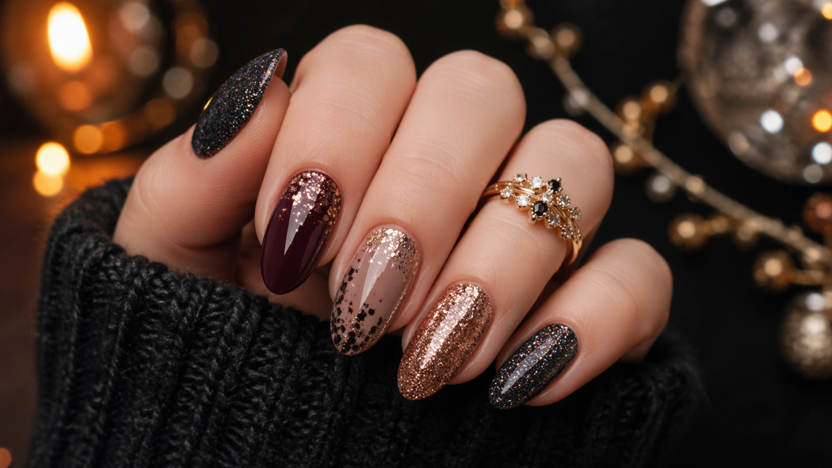 GILITER NAILDESIGN