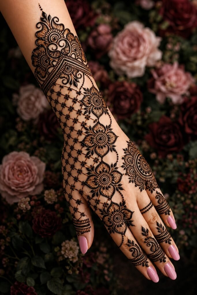Graceful Diagonal Floral Trails