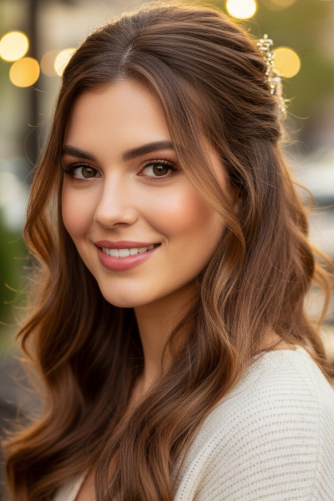 Half-Up Half-Down with Twist