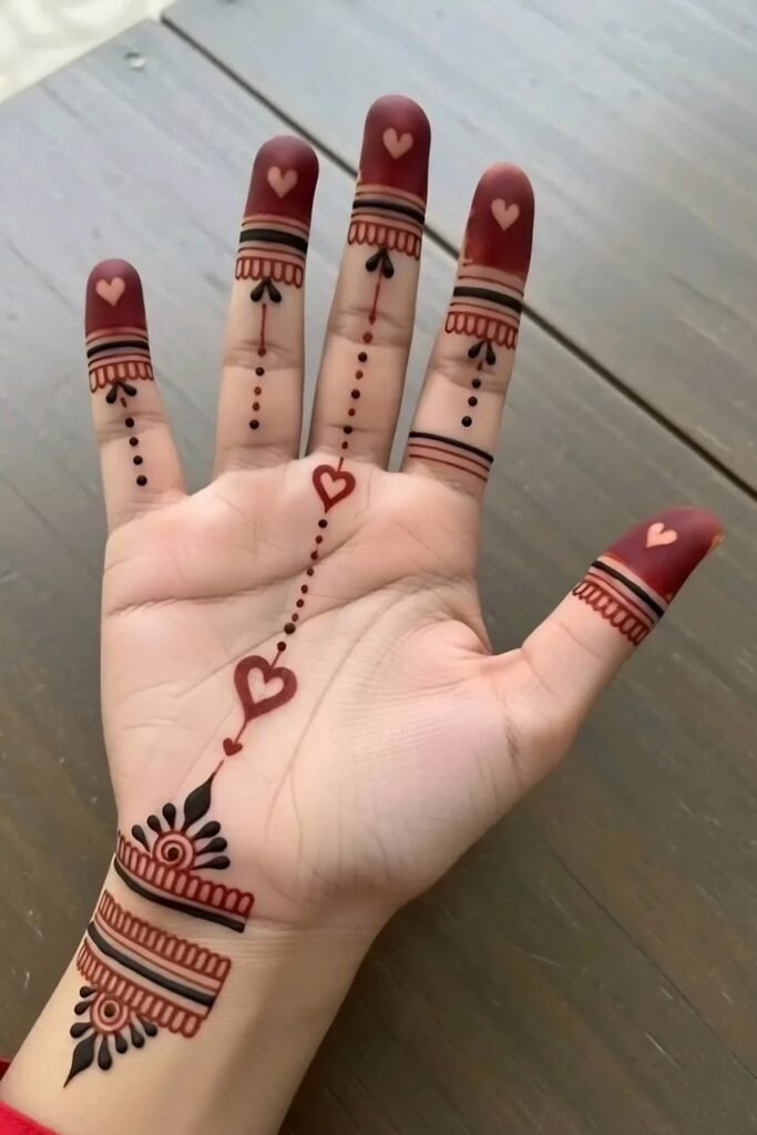 Heart with Vine Wrist Design