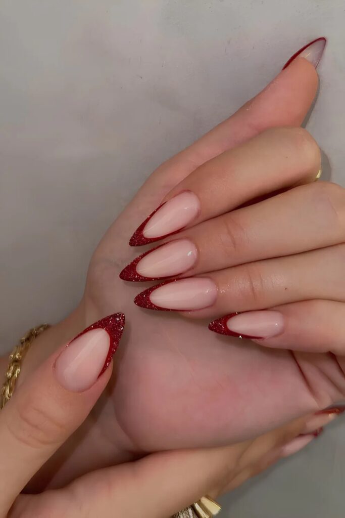 Iconic Cherry Red French Tips
