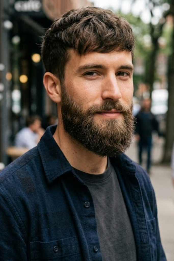 Jaw-Focused Beard Style on an oblong face