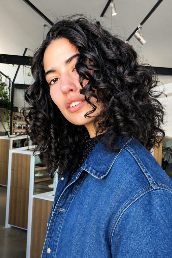 Layered Shoulder-Length Ringlets
