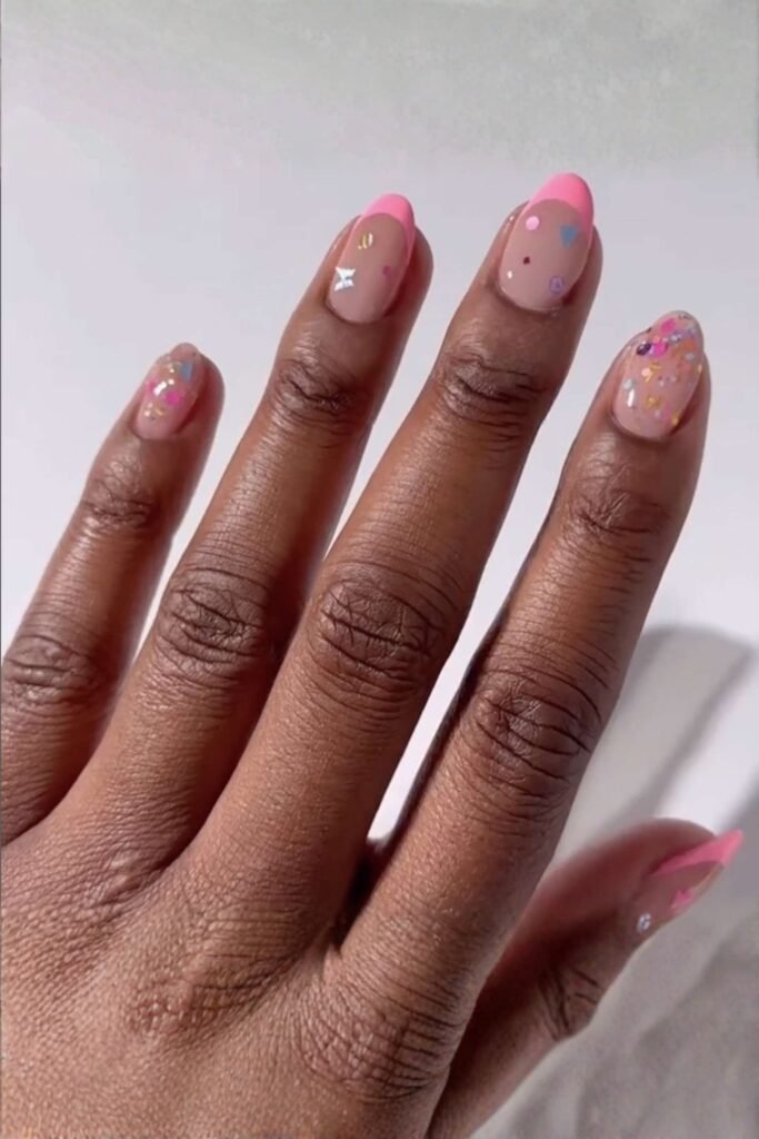 Light Pink French Tip April Nails