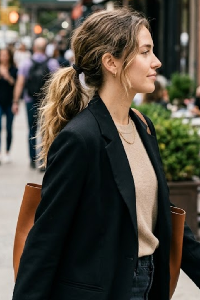 Low Messy Ponytail