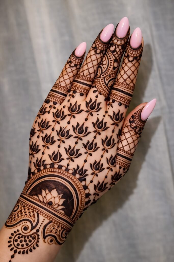 Luxurious Full Bridal Lotus Coverage