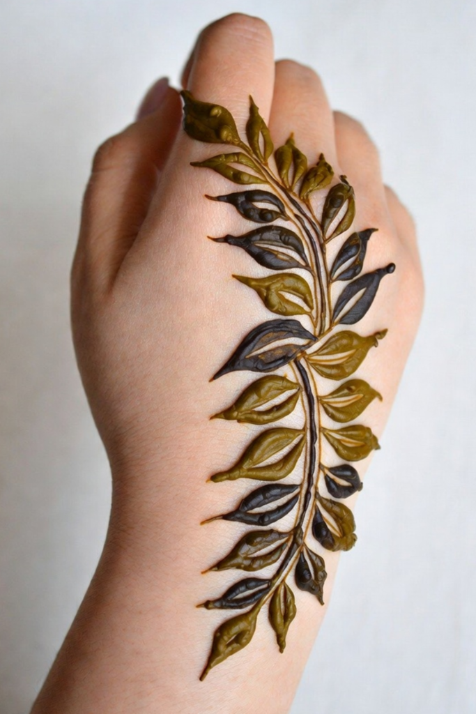Mango Leaf Back Hand Design