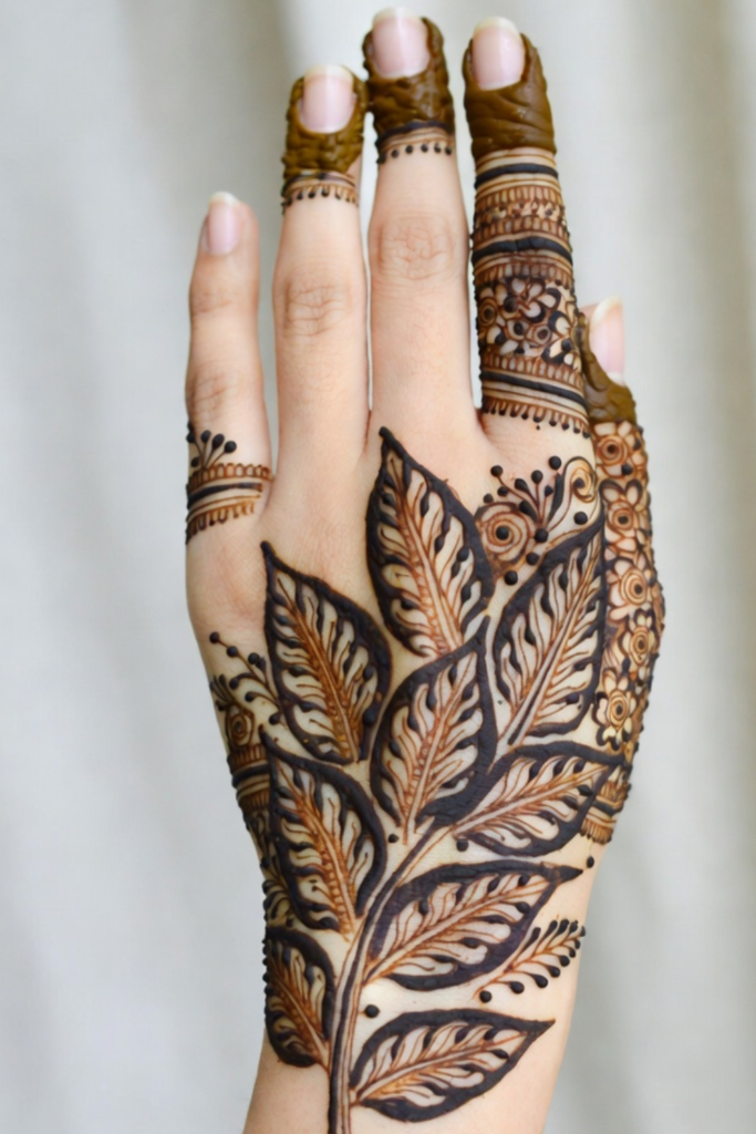 Mango Leaf Back Hand with Shading