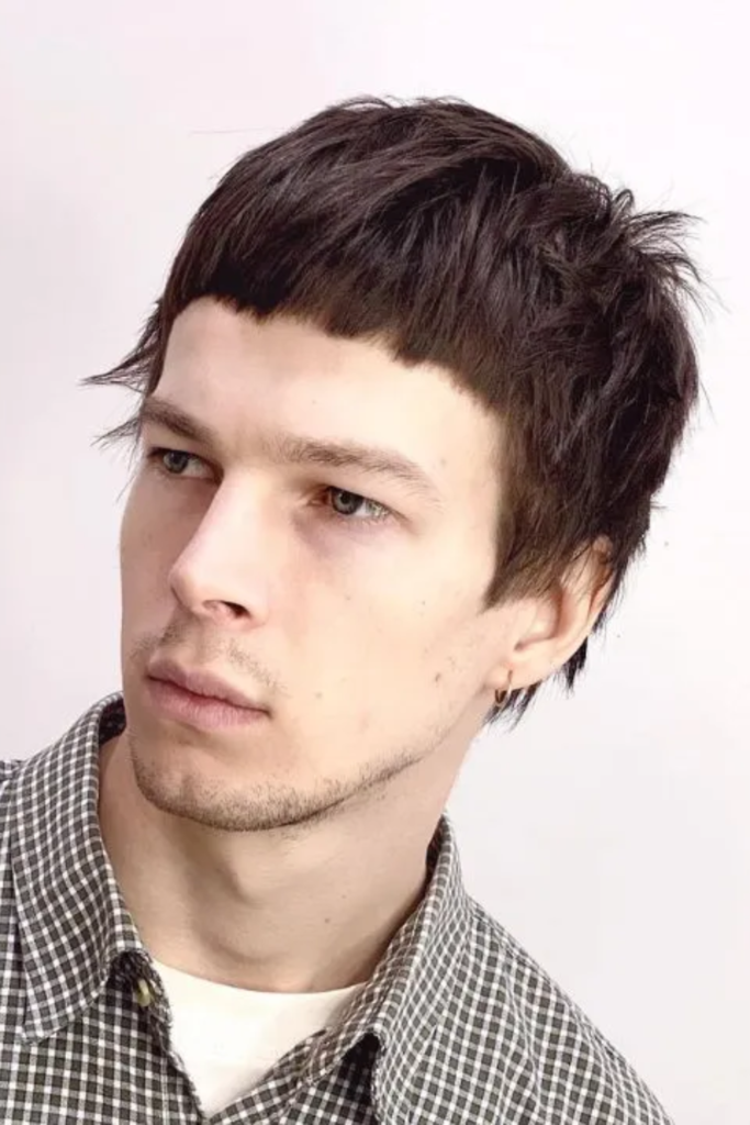 Mod With Angular Fringe and Beard haircut