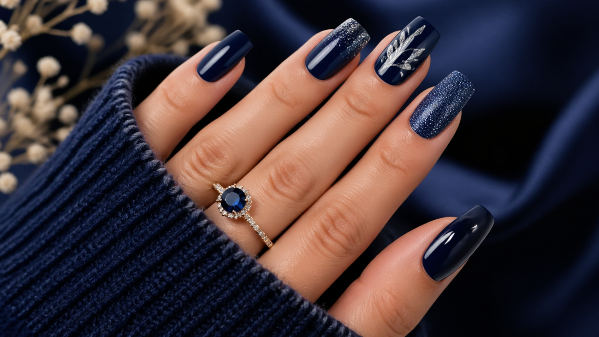 Navy Blue Nail Designs