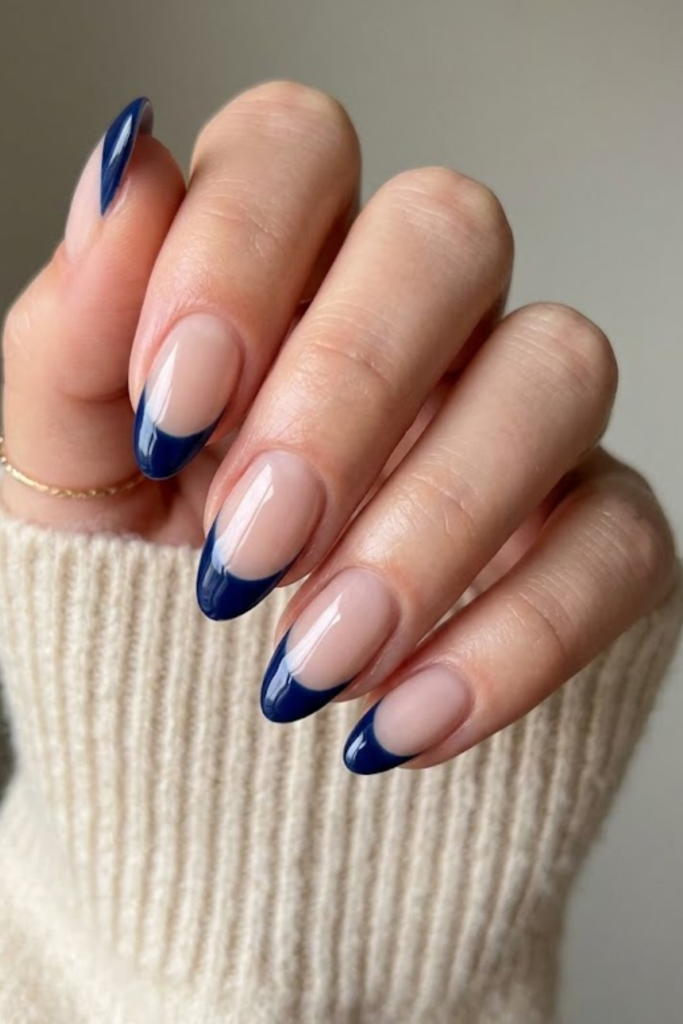 Navy French Tips