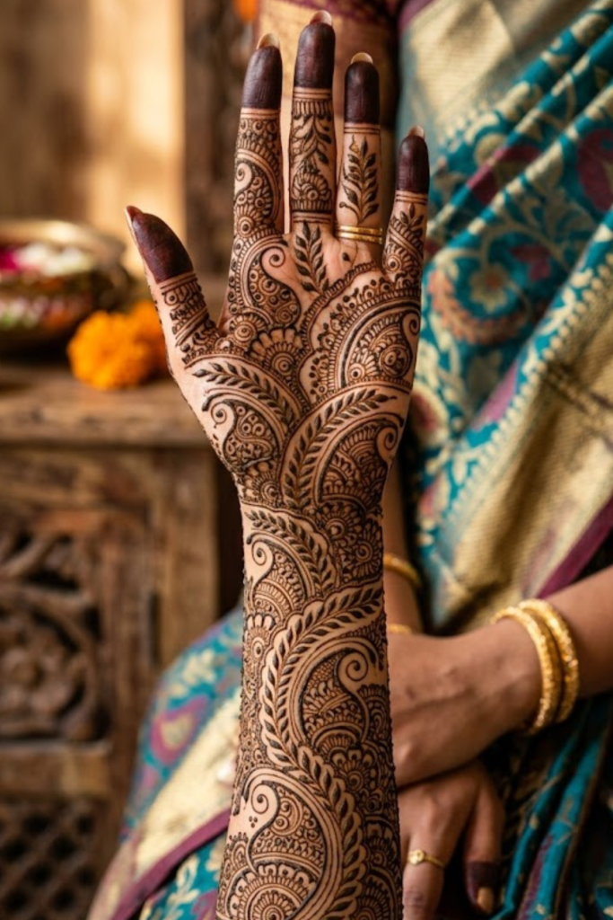 Paisley Leaf Full Hand Coverage