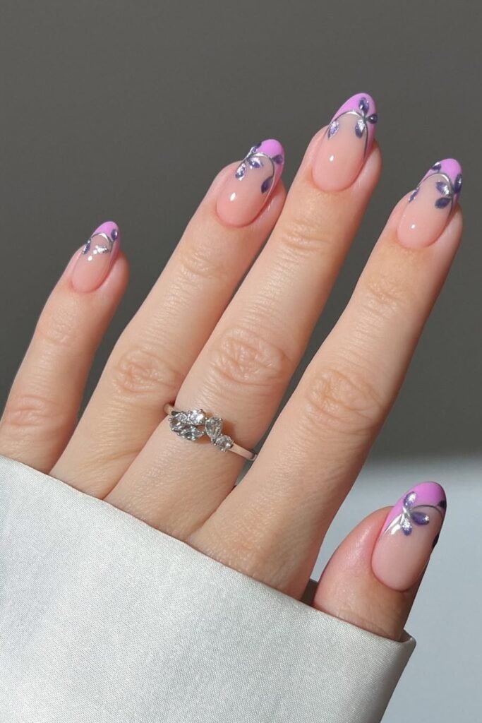 Pastel Lavender Lace Patterns