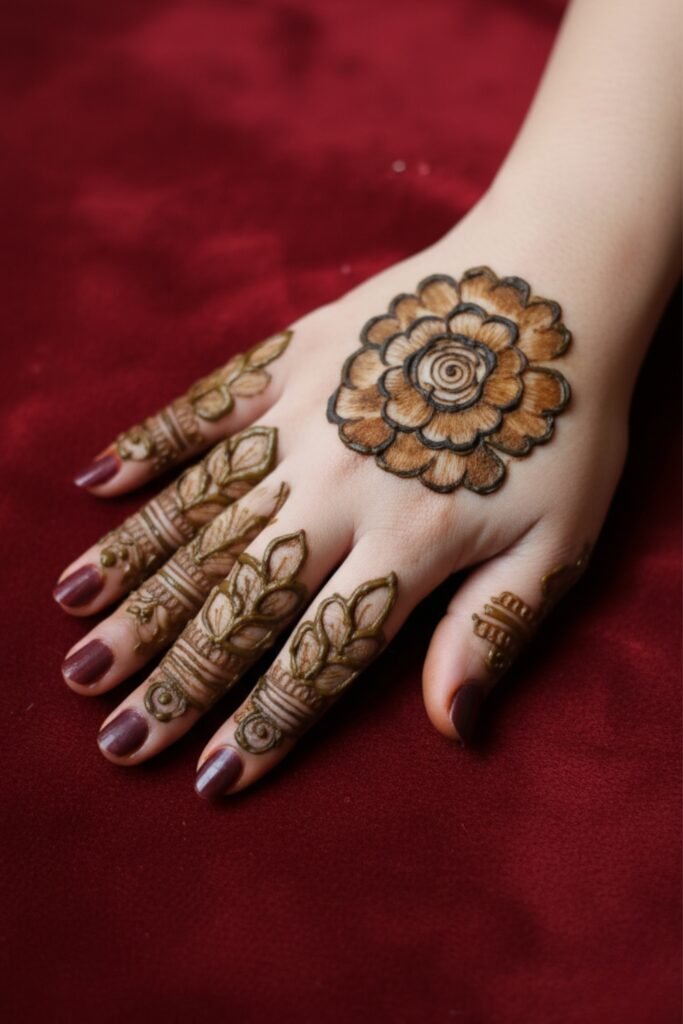 Prominent Back-Hand Floral Mandala