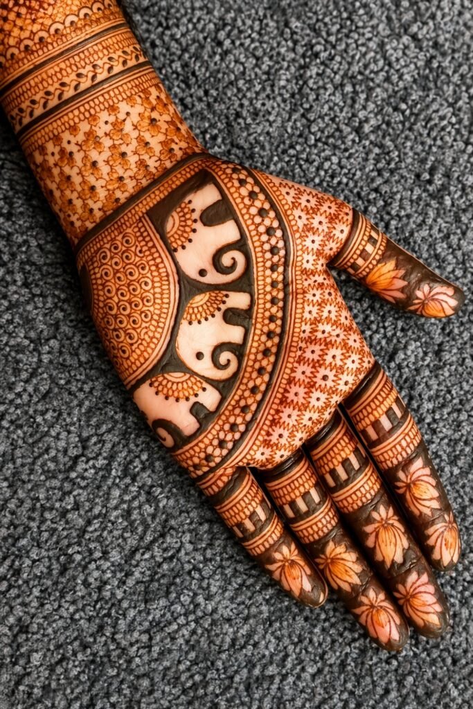 Rich Festive Full Hand Design