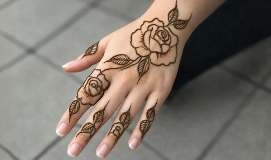 Rose Mehndi Designs