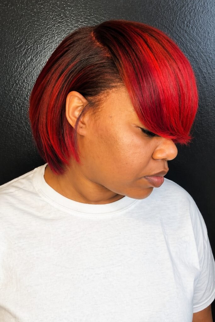 Rounded Coif With Long Bangs