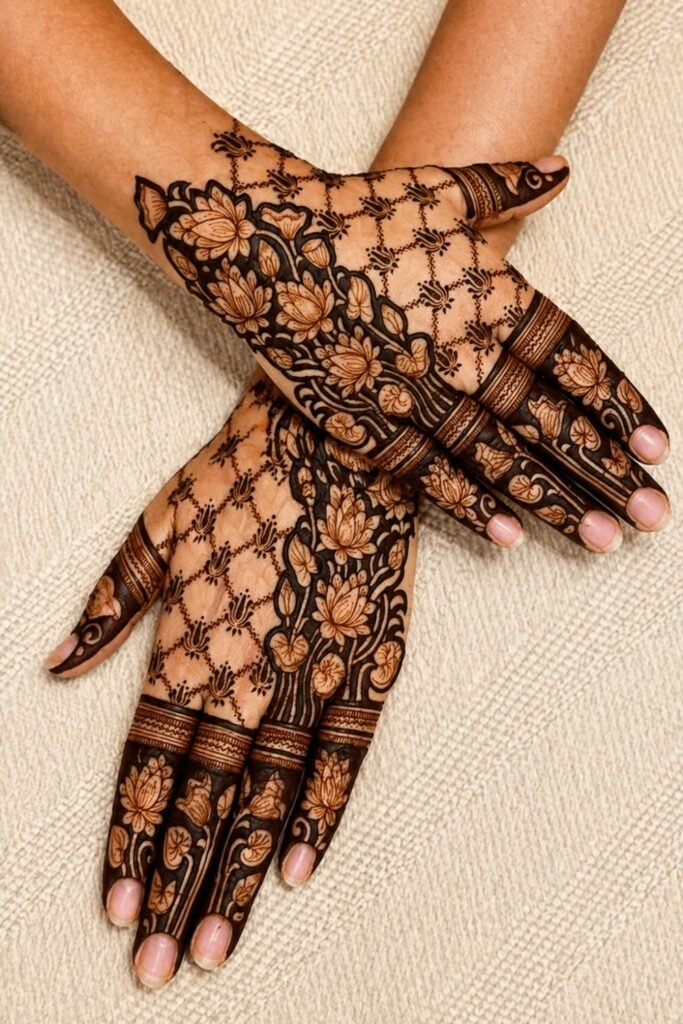 Shaded Petals and Net Patterns