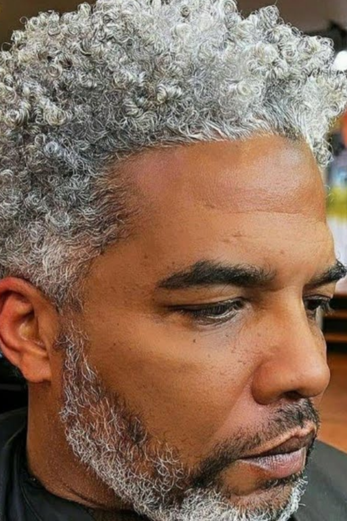 Short Afro with Beard