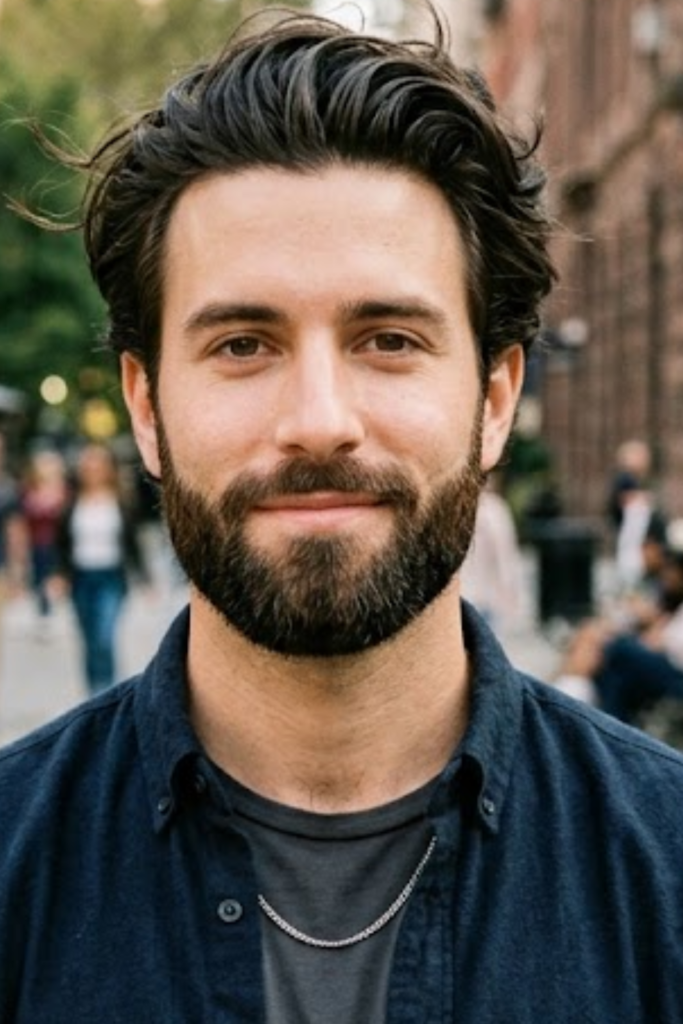 Short Boxed Beard on an oblong face