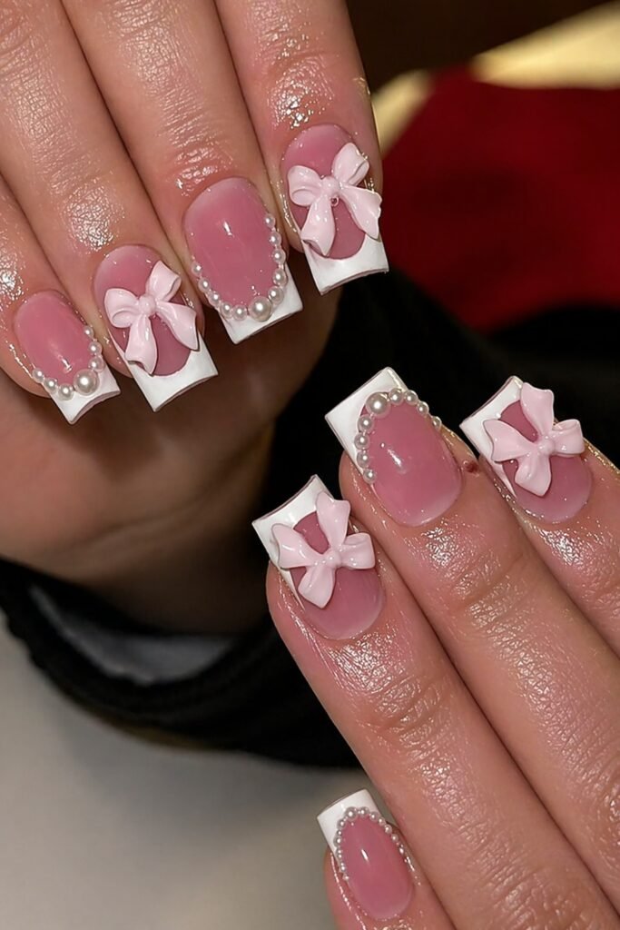 Short Square with Ribbon Accents