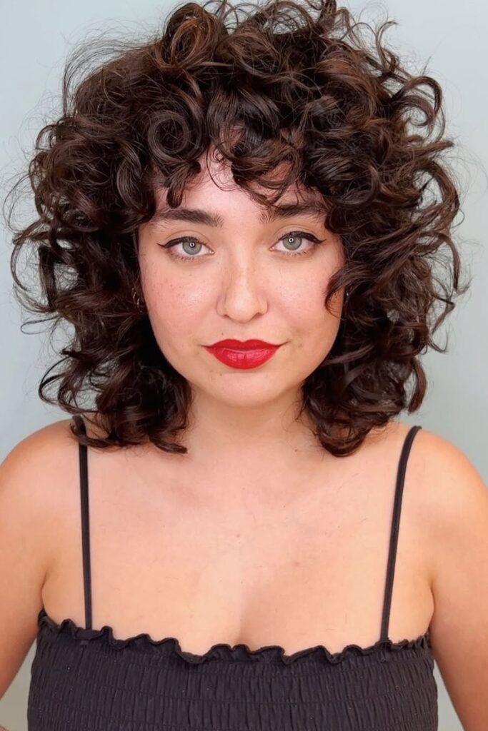 Shoulder Length Curly Shag