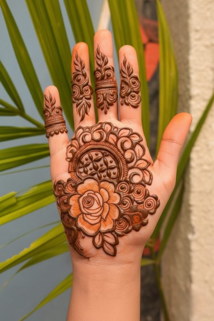 Simple Large Palm Rose Serenity