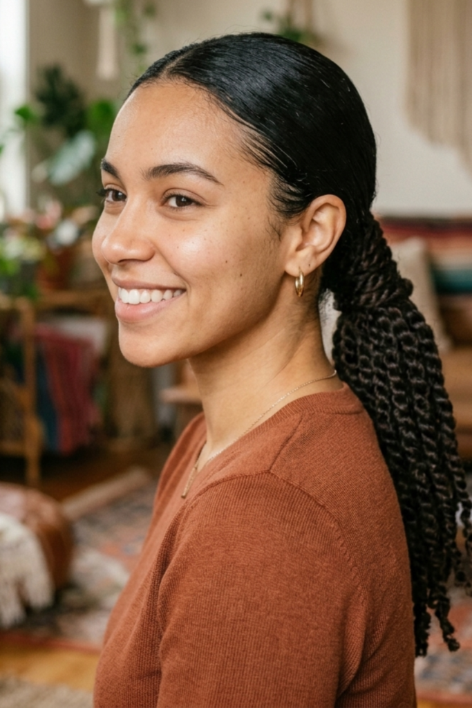 Sleek Low Ponytail