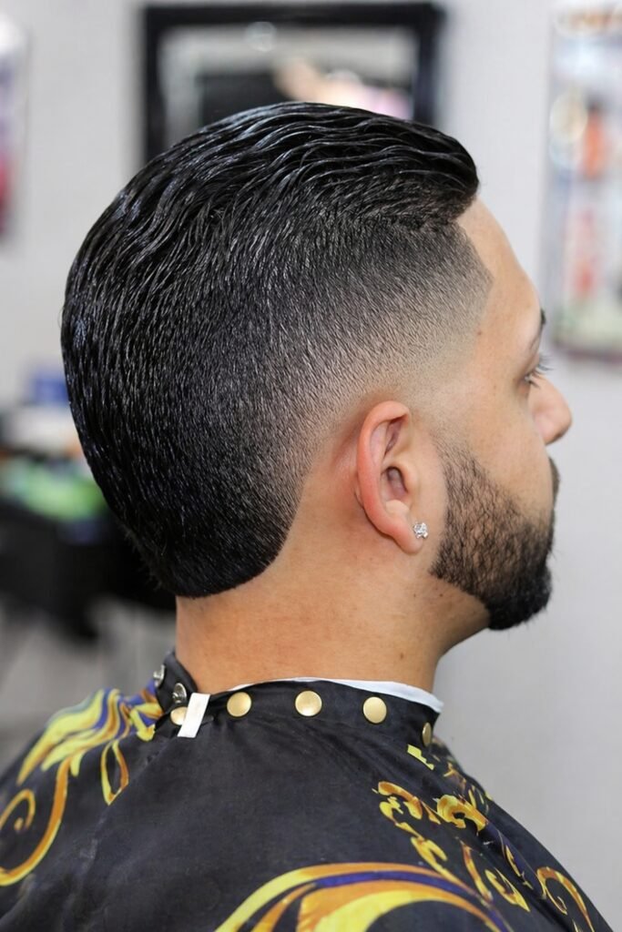 Slick Fade With Beard